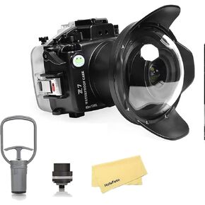 SeaFrogs Waterproof Housing Waterproof Case w/Vacuum Pump VPS-100 & 6 inch Wide Angle Dome Port Kit for Nikon Z7, Compatible with Nikon Z6 in Kuwait