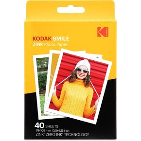 Zink Kodak 3.5x4.25 inch Premium Zink Instant Print Photo Paper (80 Sheets) Compatible with Kodak Smile Classic Instant Camera in Saudi Arabia