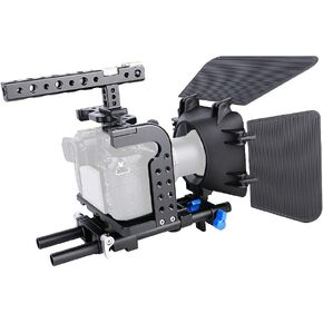 قفص كاميرا ANNSM CG200 GH5/GH4 مع قاعدة دعم قضيب السكك الحديدية 15 مم وصندوق غير لامع in Kuwait