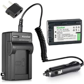 Battery and Charger for Sony DCR-DVD108, DCR-DVD308, DCR-DVD408 Handycam Camcorder in Saudi Arabia