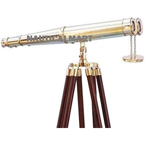 Floor Standing Admiral's Solid Brass Binoculars 62" by Nauticalmart Fully Functional Telescope Binocular Nautical Vintage Collectibles Maritime Gifts in Kuwait