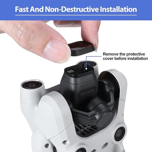 مرشحات GardTok Mini 3 / Mini 3 Pro ND، مجموعة مرشحات ND المستقطبة متوافقة مع DJI Mini 3 / Mini 3 Pro ملحقات الطائرة بدون طيار 4 حزم (CPL ND8 ND16 ND32) - (إصدار بلاستيكي) in Kuwait