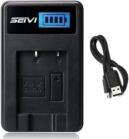 LCD USB Battery Charger for Nikon Coolpix S6600, S6700, S6800, S6900, S7000 Digital Camera in Kuwait