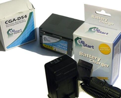 Upstart Battery CGA-D54 CGR-D54 CGA-D54SE/1B Replacement Battery and AC/DC Dual Charger Kit for Panasonic AG DV Series Camcorders in Saudi Arabia