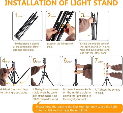 JJ JIANJIN Ring Light Kit:18"/45cm Outer 55W6700k Dimmable LED Light, Tripod Stand, Remote Controller,Box for Camera,Smartphone,YouTube,TikTok,Self-Portrait Shooting,CRI90,Black in Saudi Arabia