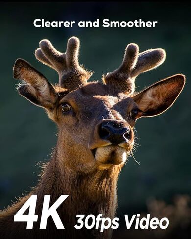 كاميرا iZEEKER Trail 4K 30 إطارًا في الثانية 48 ميجابكسل، كاميرات الألعاب مع حركة رؤية ليلية نشطة IP66 مقاومة للماء، وقت تشغيل 0.1 ثانية، فاصل PIR 2 ثانية لمشاهدة الحياة البرية مع بطاقة SD سعة 32 جيجابايت و4 بطاريات AA in Kuwait