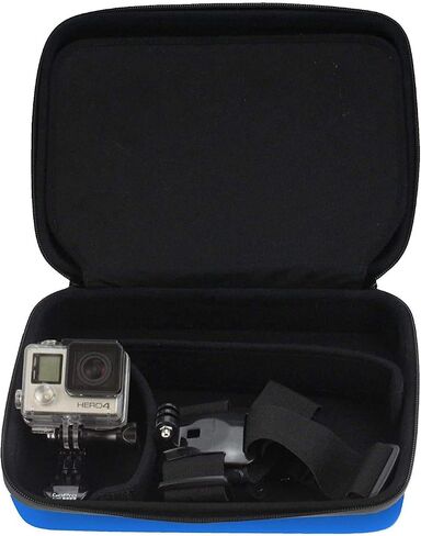 Navitech Blue Heavy Duty Robust Action Camera Hard Case - Compatible with The Dragon Touch Vision 3 PRO in Saudi Arabia