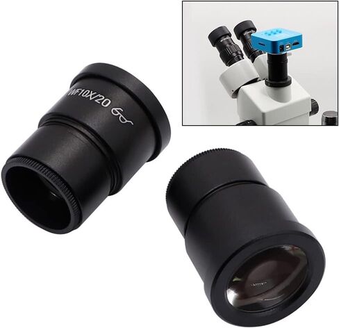 Microscope Eyepiece 10X 20X Microscope Lens Accessories Wide Angle Lens Monocular Oculars for Trinocular Microscopio (Color : 1PC WF10X) in Saudi Arabia