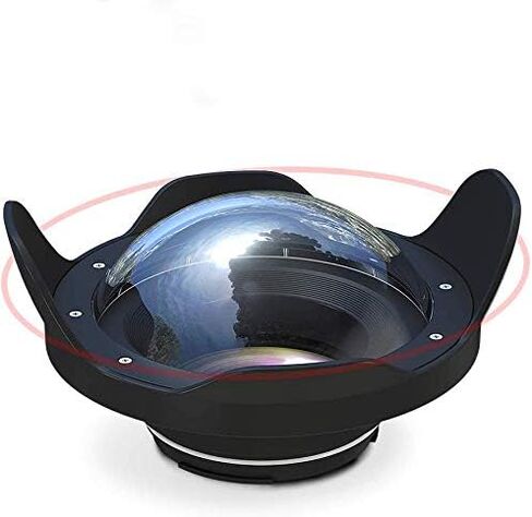 Seafrogs WA005-B Optical Acrylic 40M/132FT 6" inch Wide Angle Dome Port for Canon EOS 750D/760D 18-55mm Canon EOS 80D 18-135mm Waterproof Camera Case (D90mm L40mm) in Saudi Arabia