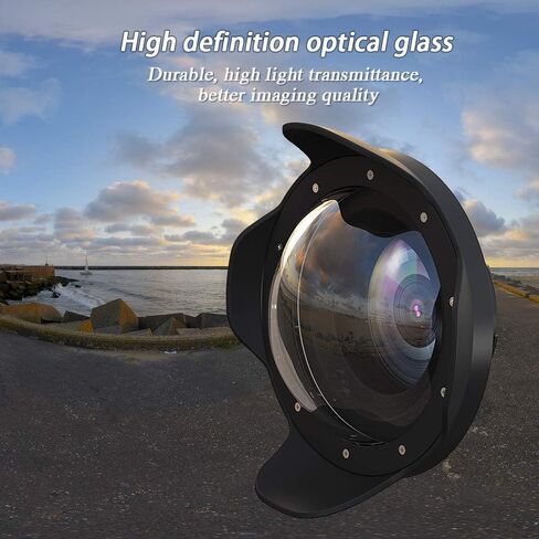 Seafrogs WA005-B Optical Acrylic 40M/132FT 6" inch Wide Angle Dome Port for Canon EOS 750D/760D 18-55mm Canon EOS 80D 18-135mm Waterproof Camera Case (D90mm L40mm) in Saudi Arabia