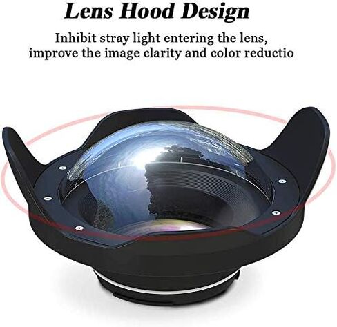 Seafrogs WA005-B Optical Acrylic 40M/132FT 6" inch Wide Angle Dome Port for Canon EOS 750D/760D 18-55mm Canon EOS 80D 18-135mm Waterproof Camera Case (D90mm L40mm) in Saudi Arabia