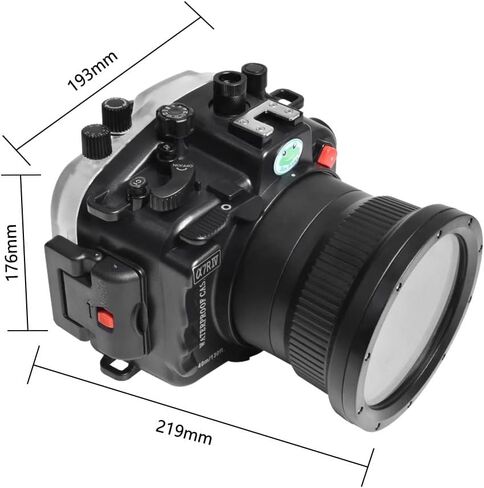 Seafrogs [40M/130FT] Underwater Camera Housing for Sony Alpha 7R IV A7R IV A7r4 (ILCE-7RM4A), Compatible with Sony 28-70mm f3.5-5.6(w/ Zoom gear),16-35mm F4, 24-70mm F4, 24mm F1.4 GM, Black in Saudi Arabia