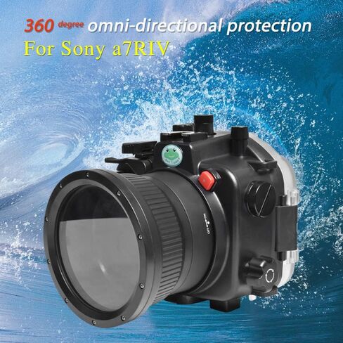 Seafrogs [40M/130FT] Underwater Camera Housing for Sony Alpha 7R IV A7R IV A7r4 (ILCE-7RM4A), Compatible with Sony 28-70mm f3.5-5.6(w/ Zoom gear),16-35mm F4, 24-70mm F4, 24mm F1.4 GM, Black in Saudi Arabia