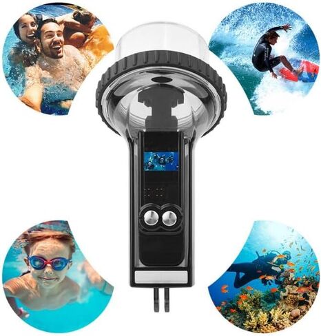 AFYMY Waterproof Case Depth Water Resistant for DJI Pocket 2 for Diving Photography 98% Transmittance with Rope Loss Prevention for Underwater Photography Waterproof Depth 60M in Kuwait