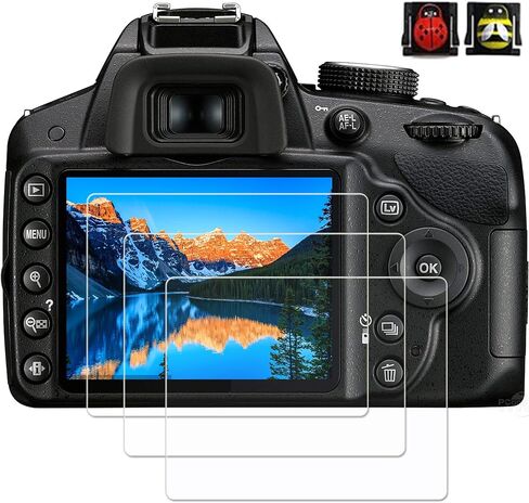رقاقة زجاجية من PCTC متوافقة مع كاميرا Nikon D3500 D3400 D3100 D3200 D3300 DSLR (3 حزم) in Saudi Arabia