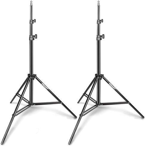 EMART 7Ft Light Stand for Photography, Speedlight, Softbox 2 Pack-Silver | Portable Photo Video Tripod Stand with Carry Case for Flash, Strobe Light, Camera, Photographic Portrait in Saudi Arabia