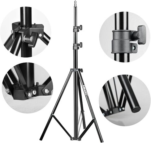EMART 7Ft Light Stand for Photography, Speedlight, Softbox 2 Pack-Silver | Portable Photo Video Tripod Stand with Carry Case for Flash, Strobe Light, Camera, Photographic Portrait in Saudi Arabia