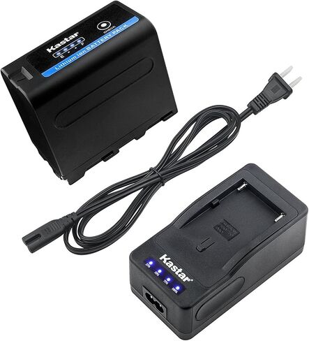 Kastar LED Super Fast Charger + Battery Replacement for Sony NP-F970 Pro NP-F990 NP-F975 NP-F960 NP-F950 NP-F930 NP-F770 NP-F750 NP-F730 NP-F570 NP-F550 NP-F530 NP-F330 Battery and LED Video Light in Saudi Arabia