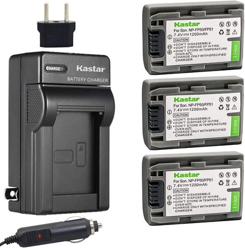 Kastar Battery (3-Pack) and Charger Kit for Sony DVD HandyCam DCR-DVD105 DCR-DVD202E DCR-DVD203 DCR-DVD203E DCR-DVD205 DCR-DVD305 DCR-DVD403 DCR-DVD405 DCR-DVD408 DCR-DVD505 DCR-DVD910 DCR-DVD92 in Saudi Arabia