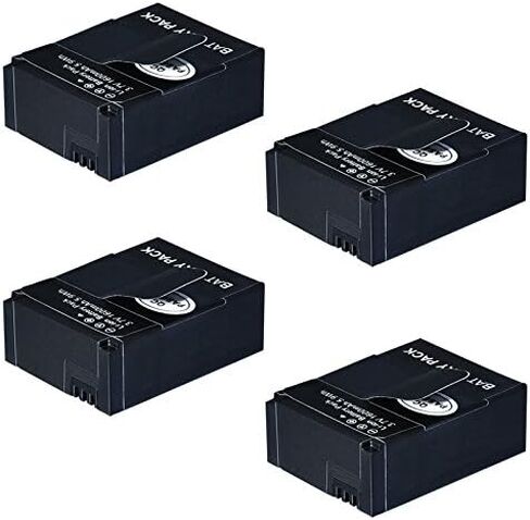 4 GoPro Hero3, Hero3+ High-Capacity Replacement 1500mAh Batteries | AHDBT-201, AHDBT-301, AHDBT-302 + AC/DC Turbo Charger with Travel Adapter + Complete Deluxe Starter Kit for GoPro Hero 3 Camera in Saudi Arabia