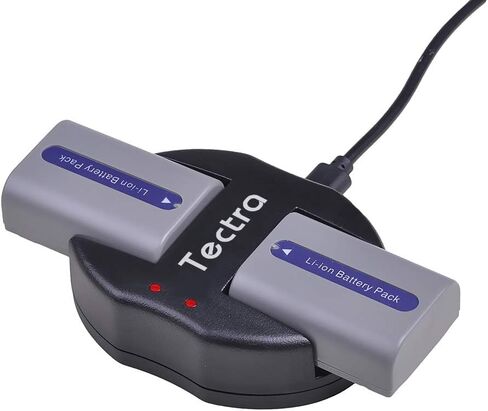 Tectra 2 قطعة بطارية NP-FP50 + شاحن USB مزدوج لسوني NP-FP30 NP-FP60 NP-FP70 DCR-DVD103 DCR-DVD105 DCR-DVD203 DCR-DVD205 DCR-DVD305 DCR-DVD92 DCR-HC20 DCR-HC21 DCR-HC26 HandyCams in Kuwait