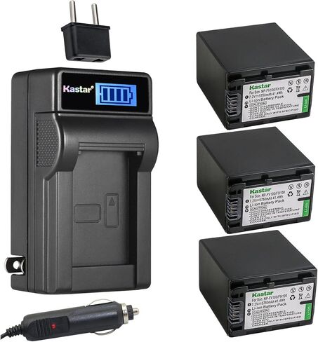 Kastar NP-FH100 LCD AC Battery Charger Compatible with Sony NP-FH30 NP-FH40 NP-FH50 NP-FH60 NP-FH70 NP-FH90 NP-FH100 NPFH30 NPFH40 NPFH50 NPFH60 NPFH70 NPFH90 NPFH100 Battery in Saudi Arabia