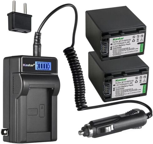 Kastar NP-FH100 LCD AC Battery Charger Compatible with Sony NP-FH30 NP-FH40 NP-FH50 NP-FH60 NP-FH70 NP-FH90 NP-FH100 NPFH30 NPFH40 NPFH50 NPFH60 NPFH70 NPFH90 NPFH100 Battery in Saudi Arabia