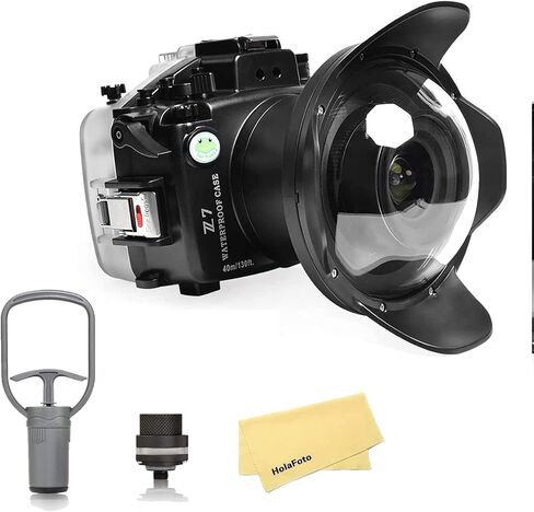 SeaFrogs Waterproof Housing Waterproof Case w/Vacuum Pump VPS-100 & 6 inch Wide Angle Dome Port Kit for Nikon Z7, Compatible with Nikon Z6 in Kuwait