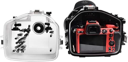 SeaFrogs Waterproof Housing Waterproof Case w/Vacuum Pump VPS-100 & 6 inch Wide Angle Dome Port Kit for Nikon Z7, Compatible with Nikon Z6 in Kuwait