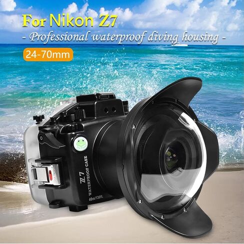 SeaFrogs Waterproof Housing Waterproof Case w/Vacuum Pump VPS-100 & 6 inch Wide Angle Dome Port Kit for Nikon Z7, Compatible with Nikon Z6 in Kuwait