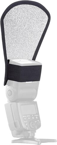 Neewer Flash Diffuser Silver/White Reflector for Nikon Speedlite SB-600,SB-800,SB-900,Canon Speedlite 380EX 430EX 550EX 580EX Vivita Flash Sunpack Sony Pentax Olympus Yongnuo Neewer Godox Flash in Saudi Arabia