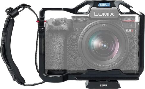 SIRUI Full Cage for Panasonic LUMIX S5II/S5IIX, Arca-Swiss Compatible, with 1/4"-20 Threaded Holes, ARRI 3/8"-16 Locating Holes, Cold Shoe and NATO Rail in Kuwait