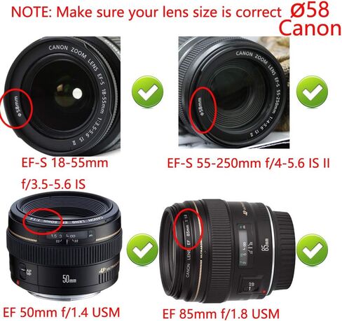 58mm-67mm Step Up Ring 58mm Lens to 67mm Filter (2 Pack), WH1916 Camera Lens Filter Adapter Ring Lens Converter Accessories in Saudi Arabia