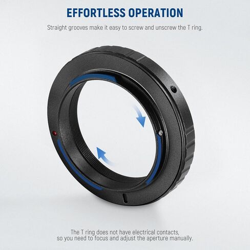 NEEWER T Ring with M42 Threads Compatible with Nikon F Mount Cameras & Telescopes, Lens Adapter Ring for D850 D750 D500 D780 D7500 D5600 D3500 D5 etc, LA-01 in Saudi Arabia
