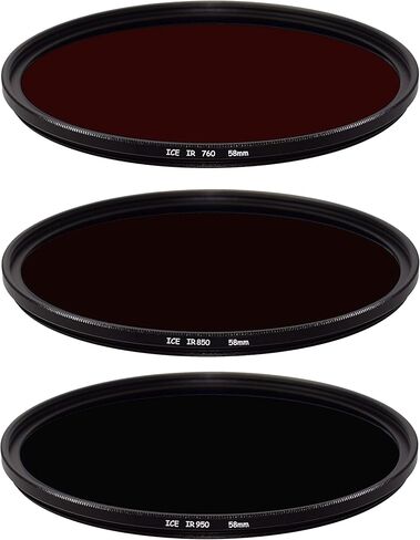ICE Infrared 3 Filter Set 58mm IR 760 850 950 58 Optical Glass Slim in Saudi Arabia
