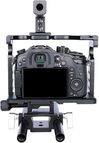 قفص كاميرا ANNSM CG200 GH5/GH4 مع قاعدة دعم قضيب السكك الحديدية 15 مم وصندوق غير لامع in Kuwait