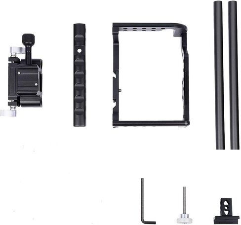 قفص كاميرا ANNSM CG200 GH5/GH4 مع قاعدة دعم قضيب السكك الحديدية 15 مم وصندوق غير لامع in Kuwait