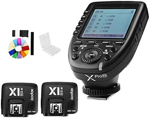 نظام Godox Xpro-N i-TTL II 2.4G X نظام لاسلكي للتحكم عن بعد مع جهاز استقبال وحدة تحكم 2X X1R-N متوافق مع فلاش نيكون in Saudi Arabia