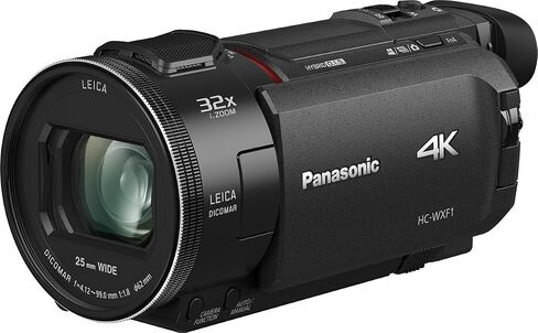 Panasonic HC-WXF1K 4K Ultra HD Cine Camcorder with 24x Zoom Bundle with 128 GB Memory Card, and Protective Camera Travel-Friendly Padded Carrying Case (Large) (3 Items) in Saudi Arabia