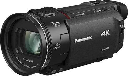 Panasonic HC-WXF1K 4K Ultra HD Cine Camcorder with 24x Zoom Bundle with 128 GB Memory Card, and Protective Camera Travel-Friendly Padded Carrying Case (Large) (3 Items) in Saudi Arabia