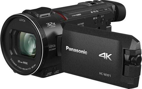 Panasonic HC-WXF1K 4K Ultra HD Cine Camcorder with 24x Zoom Bundle with 128 GB Memory Card, and Protective Camera Travel-Friendly Padded Carrying Case (Large) (3 Items) in Saudi Arabia