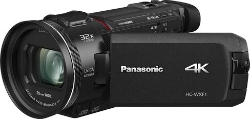 Panasonic HC-WXF1K 4K Ultra HD Cine Camcorder with 24x Zoom Bundle with 128 GB Memory Card, and Protective Camera Travel-Friendly Padded Carrying Case (Large) (3 Items) in Saudi Arabia