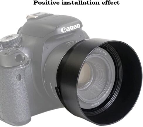 50mm Lens Hood for Canon EF 50mm f/1.8 (Not for 1.4) STM,ES-68 Lens Hood,HUIPUXIANG Compatible with 49mm Filters and 49mm Lens Cap in Saudi Arabia
