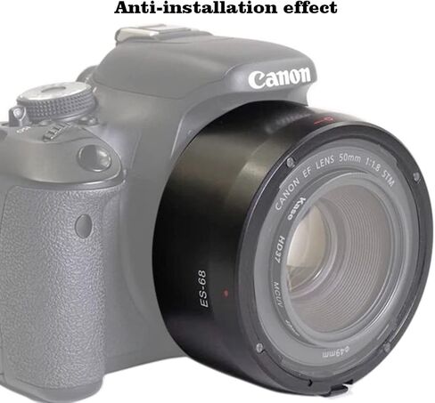 50mm Lens Hood for Canon EF 50mm f/1.8 (Not for 1.4) STM,ES-68 Lens Hood,HUIPUXIANG Compatible with 49mm Filters and 49mm Lens Cap in Saudi Arabia