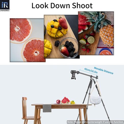 Carbon Fiber Camera Horizontal Tripod-INNOREL HT284C with 360-Degree Rotatable Center Column and 40mm Low Gravity Center Ball Head for DSLR, Video, Camcorder, Travel, Cooking, Work, Versatile Shooting in Saudi Arabia