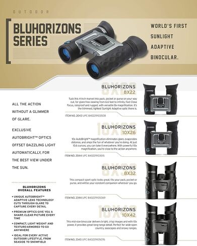 Steiner BluHorizons Binoculars - Unique Lens Technology, Eye Protection, Compact, Lightweight - Ideal for Outdoor Activities and Sporting Events in Saudi Arabia