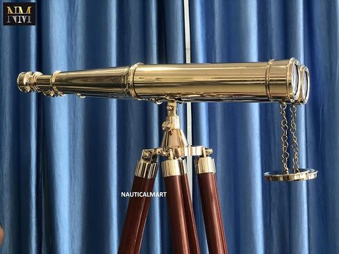 Floor Standing Admiral's Solid Brass Binoculars 62" by Nauticalmart Fully Functional Telescope Binocular Nautical Vintage Collectibles Maritime Gifts in Kuwait