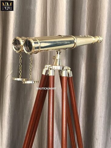 Floor Standing Admiral's Solid Brass Binoculars 62" by Nauticalmart Fully Functional Telescope Binocular Nautical Vintage Collectibles Maritime Gifts in Kuwait
