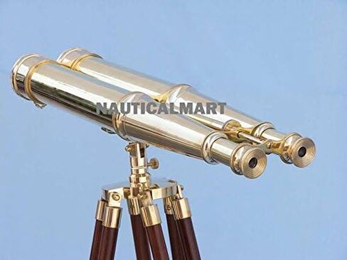 Floor Standing Admiral's Solid Brass Binoculars 62" by Nauticalmart Fully Functional Telescope Binocular Nautical Vintage Collectibles Maritime Gifts in Kuwait