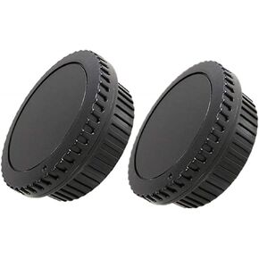 M4/3 Body Cap&Camera Rear Lens Cover Compatible for Olympus and for Panasonic BMPCC Micro Four Thirds MFT M4/3 Mount Lens Such as E-M1 II E-M5 Pen-F E-PL9 G9 GH5 G80 G85 GX8(2pcs)